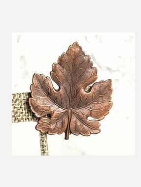 COPPER Metal Maple Leaf Brooch Pin